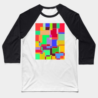 Rectangular Square pattern prints Baseball T-Shirt